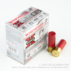 25 Rounds of 12ga 2-3/4" Ammo by Winchester - 1 1/8 ounce #6 Shot (Steel)