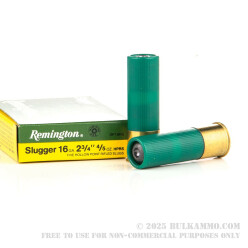 5 Rounds of 16ga Ammo by Remington - 4/5 ounce  HP Rifled Slug