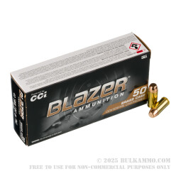 1000 Rounds of .40 S&W Ammo by Blazer Brass - 180gr FMJ