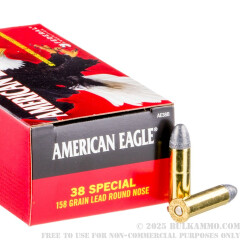 1000 Rounds of .38 Spl Ammo by Federal - 158gr LRN