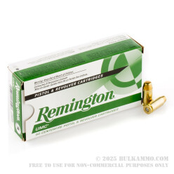 50 Rounds of .40 S&W Ammo by Remington - 165gr MC