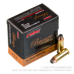 500 Rounds of .44 S&W Spl Ammo by PMC - 180gr JHP