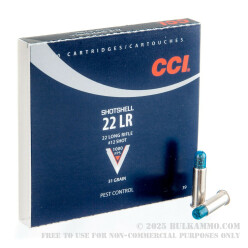 2000 Rounds of 22 LR Ammo by CCI Rimfire Shotshell - 31gr #12 Shot