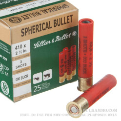 25 Rounds of .410 Ammo by Sellier & Bellot - 2-1/2"  000 Buck