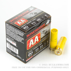 250 Rounds of 20ga Ammo by Winchester -  #8 Shot