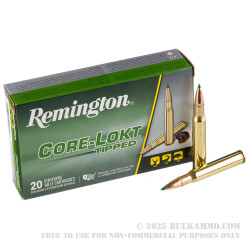 200 Rounds of 30-06 Ammo by Remington Core-Lokt Tipped - 150gr Polymer Tipped