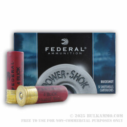 250 Rounds of 12ga Ammo by Federal -  #4 Buck