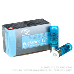 250 Rounds of 12ga Ammo by NobelSport LE - 12 Pellet 00 Buck