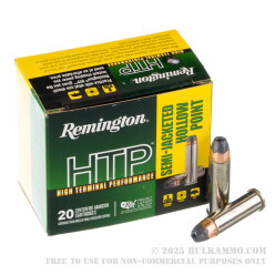 500 Rounds of .38 Spl +P Ammo by Remington HTP - 125gr SJHP