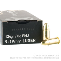 50 Rounds of 9mm Ammo by Igman - 124gr FMJ