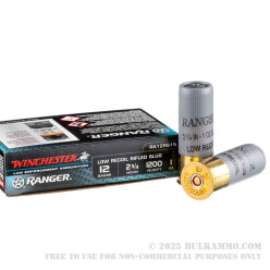 5 Rounds of 12ga Ammo by Winchester - 1 ounce Rifled Slug