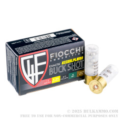 250 Rounds of 12ga Ammo by Fiocchi - 2-3/4" 27 Pellet #4 Buck