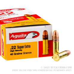 2000 Rounds of .22 LR Ammo by Aguila Super Extra - 40gr CPRN