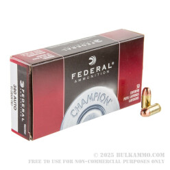 400 Rounds of .380 ACP Ammo by Federal Champion - 95gr FMJ