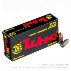 50 Rounds of .45 ACP Ammo by Tula - 230gr FMJ