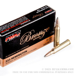 20 Rounds of .223 Ammo by PMC Bronze - 55gr PSP