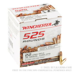 525 Rounds of .22 LR Ammo by Winchester - 36gr CPHP