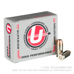 20 Rounds of .40 S&W Ammo by Underwood - 180gr JHP