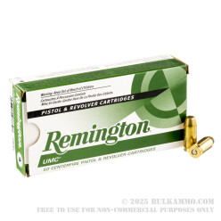 50 Rounds of .40 S&W Ammo by Remington - 180gr MC