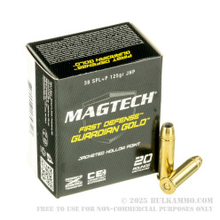 1000 Rounds of .38 Spl Ammo by Magtech - 125gr JHP