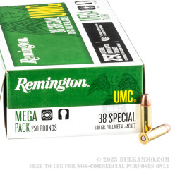 1000 Rounds of .38 Spl Ammo by Remington - 130gr MC