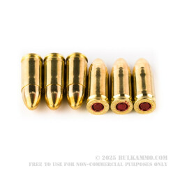 50 Rounds of 9mm Ammo by Sellier & Bellot Non-Toxic - 115gr TMJ