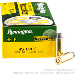 500 Rounds of .45 Long-Colt Ammo by Remington Performance WheelGun - 225gr LSWC