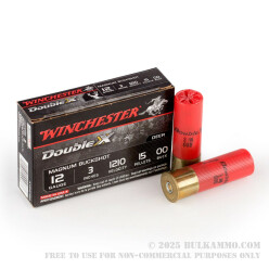 5 Rounds of 12ga Ammo by Winchester -  00 Buck