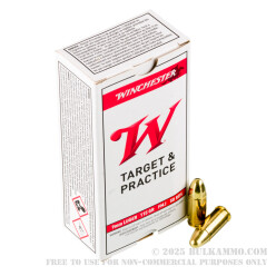 1000 Rounds of 9mm Ammo by Winchester - 115gr FMJ