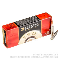 20 Rounds of .222 Rem Ammo by Federal - 40gr Nosler Ballistic Tip