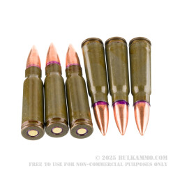 20 Rounds of 7.62x39 Ammo by Tela Impex - 124gr FMJ