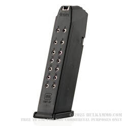 Factory Glock 17rd G17/19/26/34/45/47 Magazine - 9mm - Black - Pack of 5