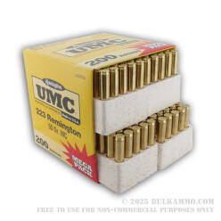 200 Round Mega Pack of .223 Ammo by Remington - 55gr MC