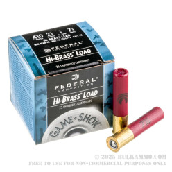 250 Rounds of .410 Ammo by Federal Game Load Upland Hi-Brass - 1/2 ounce #7 1/2 shot