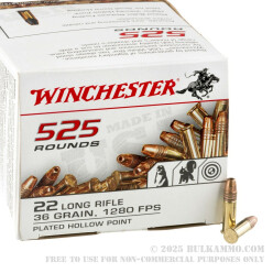 5250 Rounds of .22 LR Ammo by Winchester - 36gr CPHP