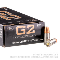 50 Rounds of 9mm Ammo by Speer LE Gold Dot G2 - 147gr JHP