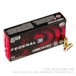 1000 Rounds of .40 S&W Ammo by Federal - 155gr FMJ