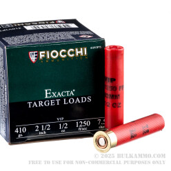 25 Rounds of .410 2-1/2" Ammo by Fiocchi - 1/2 ounce #7 1/2 shot