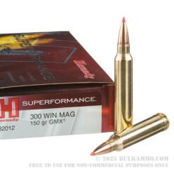 300 Winchester Magnum - 150 Grain GMX - Hornady Superformance - 20 Rounds