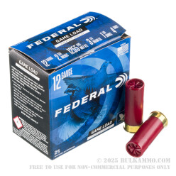 250 Rounds of 12ga Ammo by Federal Game-Shok - 2-3/4" 1-1/8 ounce #4 shot