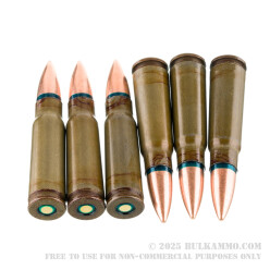 20 Rounds of 7.62x39 Ammo by Red Army Standard - 122gr FMJ