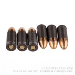 9mm Rounds of 9mm Ammo in Spam Can by Wolf - 115gr FMJ