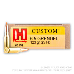 20 Rounds of 6.5mm Grendel  Ammo by Hornady - 123gr SST