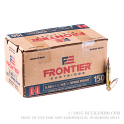 600 Rounds of 5.56x45 Ammo by Hornady Frontier - 62gr SP