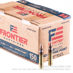 600 Rounds of 5.56x45 Ammo by Hornady Frontier - 62gr SP