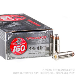 50 Rounds of .44-40 Win Ammo by Winchester 150 Year Commerative - 200gr SP