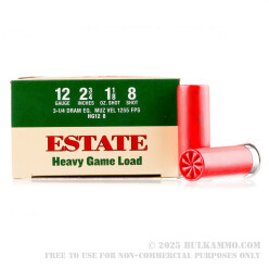 250 Rounds of 12ga Ammo by Estate Cartridge - #8 shot