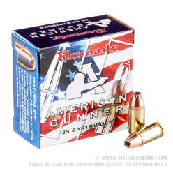 250 Rounds of 9mm Ammo by Hornady American Gunner - 115gr JHP