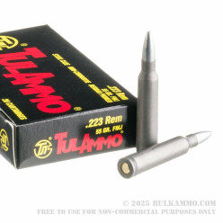 20 Rounds of .223 Ammo by Tula - 55gr FMJ