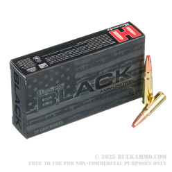 20 Rounds of 7.62x39 Ammo by Hornady BLACK - 111gr MonoFlex SBR